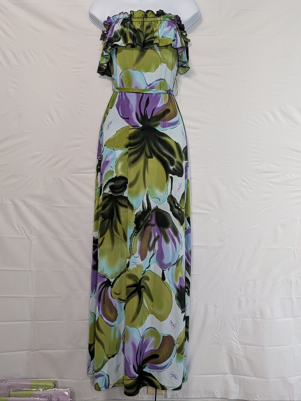 Baby Phat Juniors Small Maxi Dress Floral Y2K Boho Festival Summer Maximalist